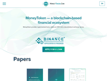 Tablet Screenshot of moneytoken.com